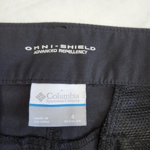 Columbia Size 4 Omnishield Black Convertible Pants - Picture 9 of 9